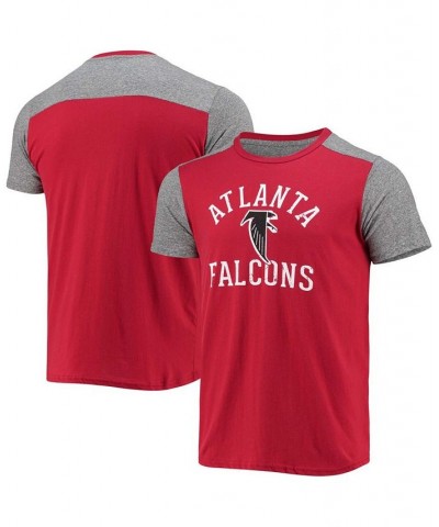 Men's Red, Heathered Gray Atlanta Falcons Gridiron Classics Field Goal Slub T-shirt $30.79 T-Shirts