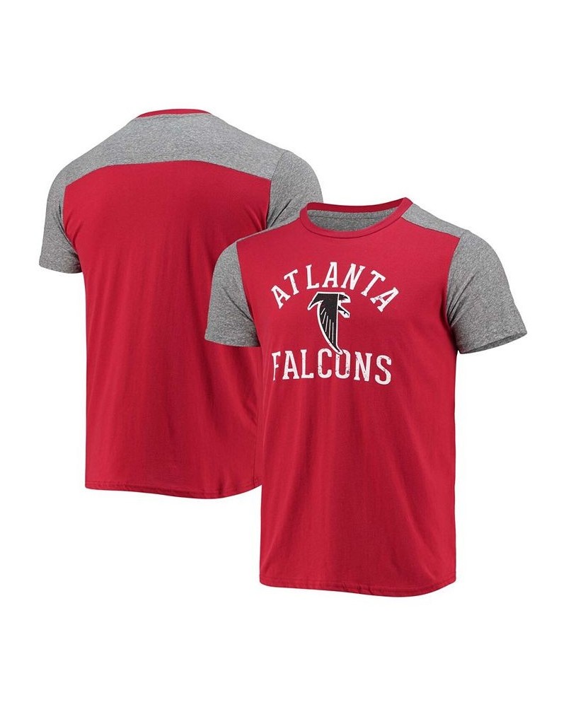 Men's Red, Heathered Gray Atlanta Falcons Gridiron Classics Field Goal Slub T-shirt $30.79 T-Shirts