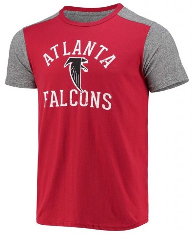 Men's Red, Heathered Gray Atlanta Falcons Gridiron Classics Field Goal Slub T-shirt $30.79 T-Shirts