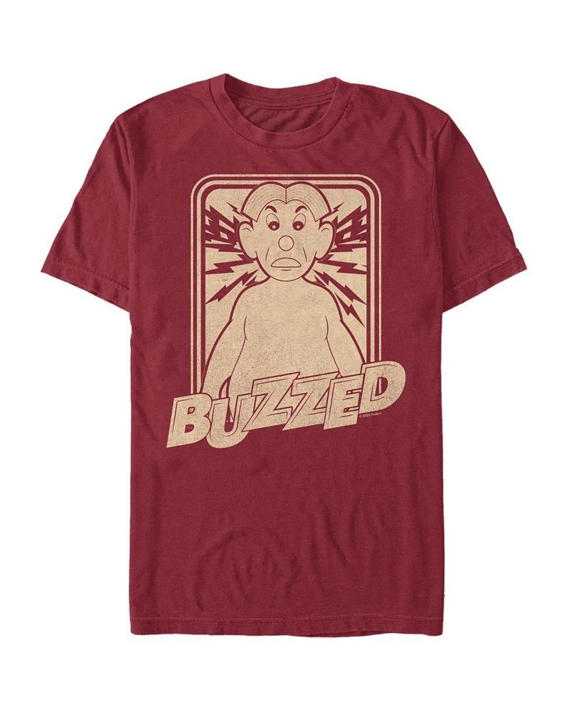 Men's Buzzed Short Sleeve Crew T-shirt Red $14.35 T-Shirts