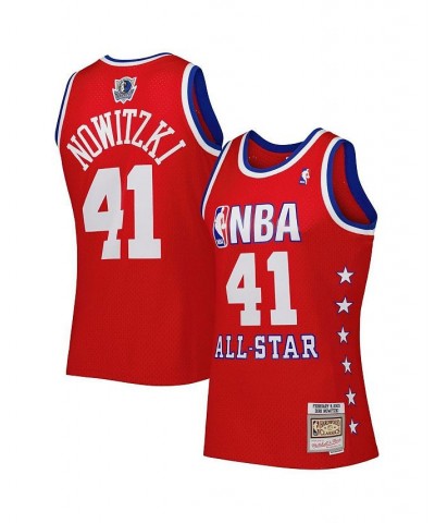 Men's Dirk Nowitzki Red Western Conference 2003 All Star Game Swingman Jersey $50.75 Jersey