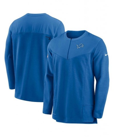 Men's Blue Detroit Lions Sideline Half-Zip UV Performance Jacket $46.00 Jackets