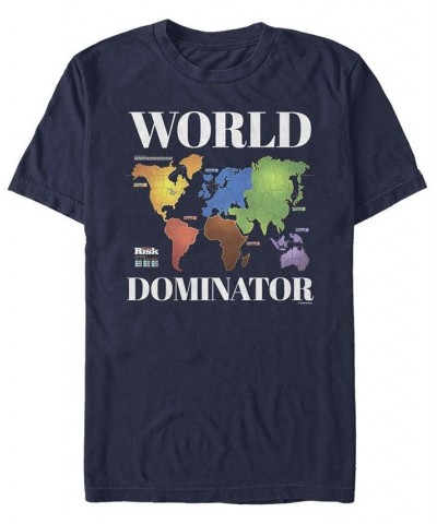 Men's World Dominate Short Sleeve Crew T-shirt Blue $14.00 T-Shirts