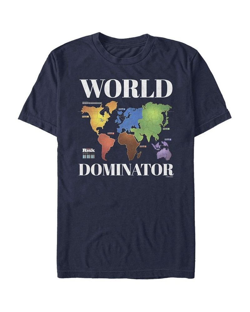 Men's World Dominate Short Sleeve Crew T-shirt Blue $14.00 T-Shirts