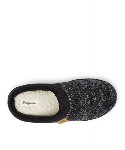 Men's Asher Quilted Marled Knit Clog Slippers Black $23.00 Shoes