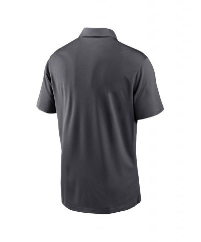 Men's Anthracite Chicago Cubs Diamond Icon Franchise Performance Polo Shirt $34.44 Polo Shirts