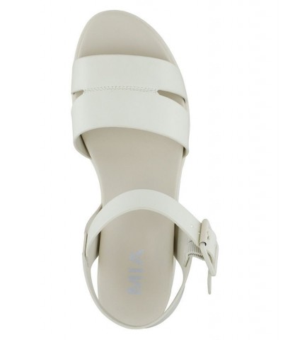 Women's Maya Round Toe Sandal Ivory/Cream $36.00 Shoes