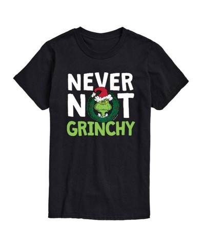 Men's Dr. Seuss The Grinch Never Not Grinchy Graphic T-shirt Black $18.89 T-Shirts