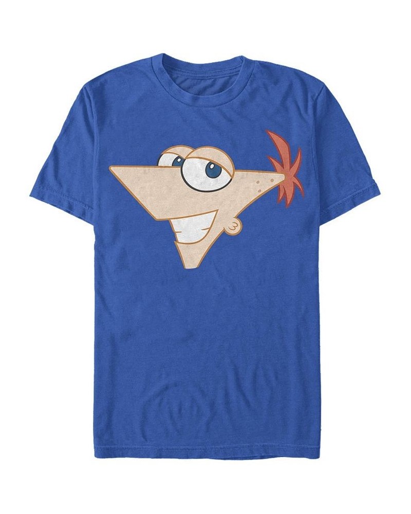 Men's Large Phineas Short Sleeve Crew T-shirt Blue $15.75 T-Shirts