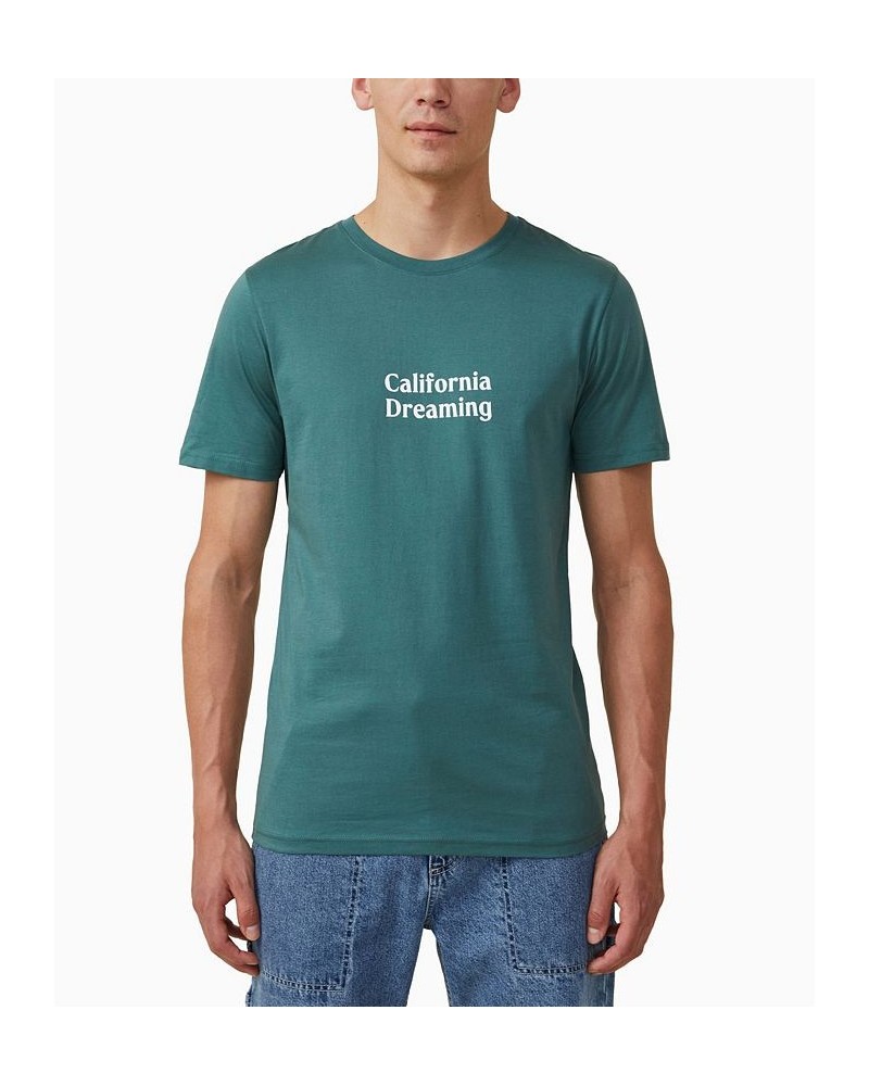 Men's Tbar Text Short Sleeve T-shirt Green $15.40 T-Shirts