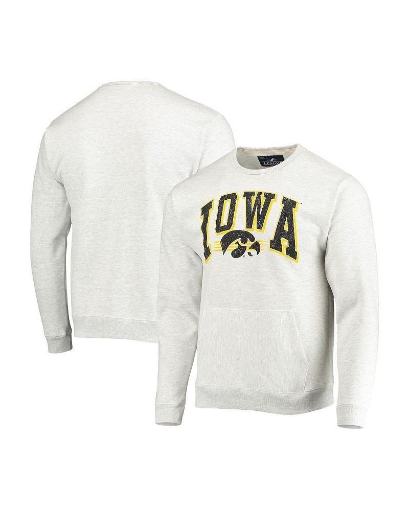 Men's Heathered Gray Iowa Hawkeyes Upperclassman Pocket Pullover Sweatshirt $32.25 Sweatshirt