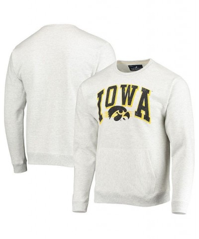 Men's Heathered Gray Iowa Hawkeyes Upperclassman Pocket Pullover Sweatshirt $32.25 Sweatshirt