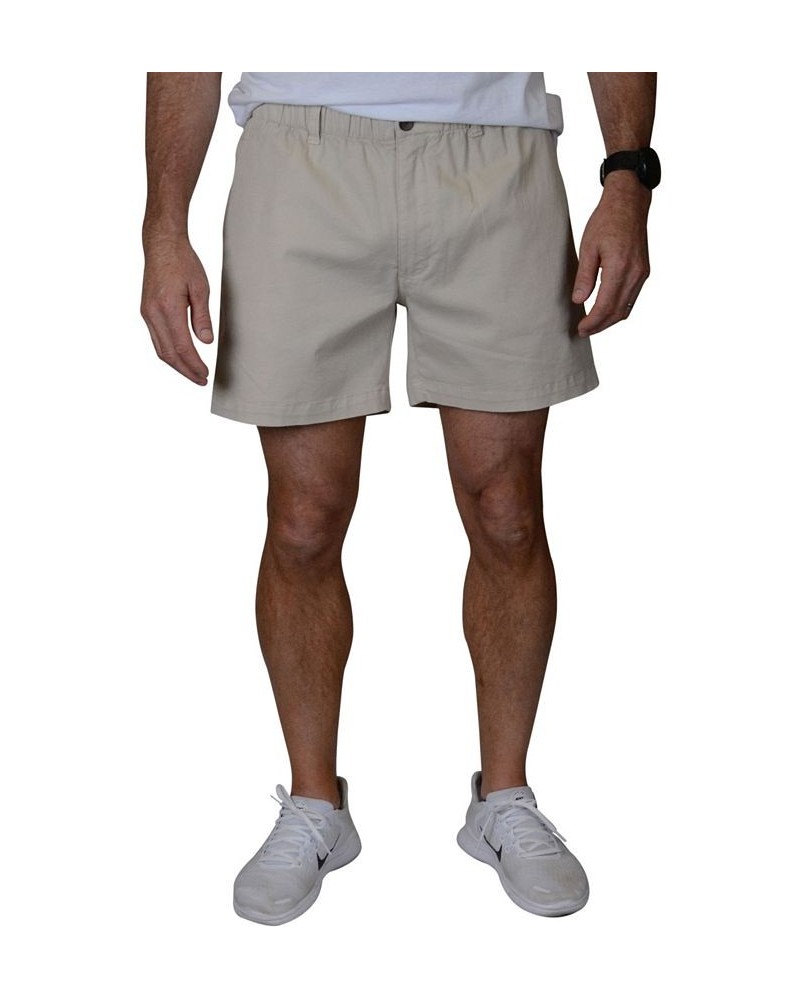 Men's Elastic Waist Pull-On 5.5" Shorts Stone $36.14 Shorts