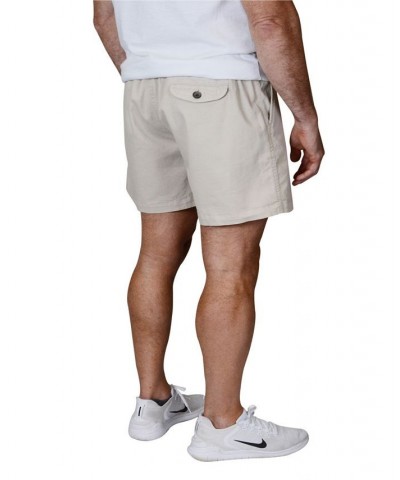 Men's Elastic Waist Pull-On 5.5" Shorts Stone $36.14 Shorts