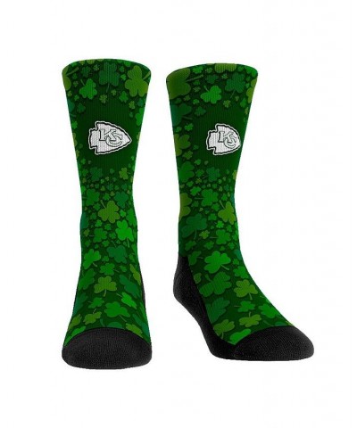 Men's and Women's Socks Kansas City Chiefs St. Patty's Day Shamrock Crew Socks $13.50 Socks