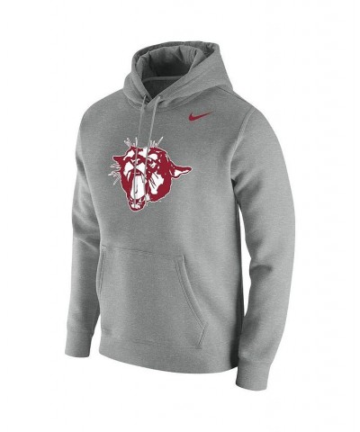 Men's Heathered Gray Washington State Cougars Vintage-Like School Logo Pullover Hoodie $46.74 Sweatshirt