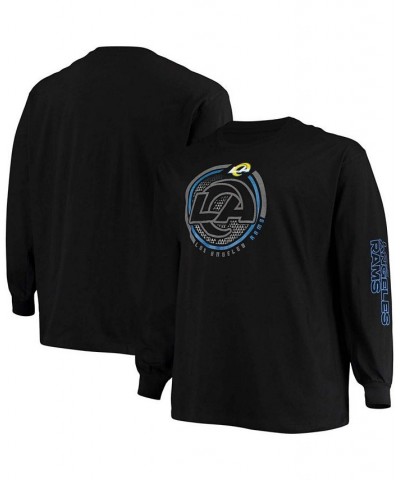 Men's Big and Tall Black Los Angeles Rams Color Pop Long Sleeve T-shirt $20.79 T-Shirts