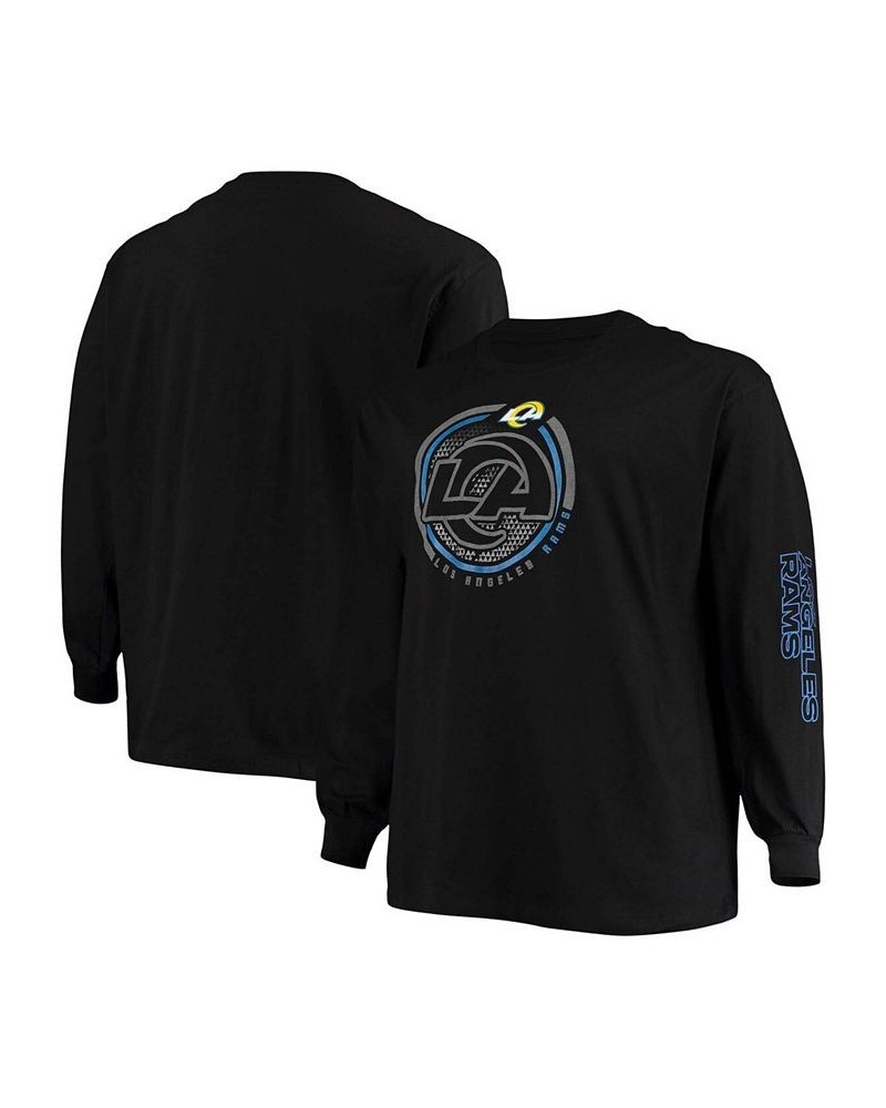 Men's Big and Tall Black Los Angeles Rams Color Pop Long Sleeve T-shirt $20.79 T-Shirts