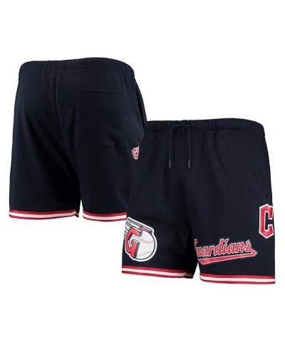 Men's Navy Cleveland Guardians Logo Mesh Shorts $51.70 Shorts