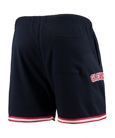 Men's Navy Cleveland Guardians Logo Mesh Shorts $51.70 Shorts