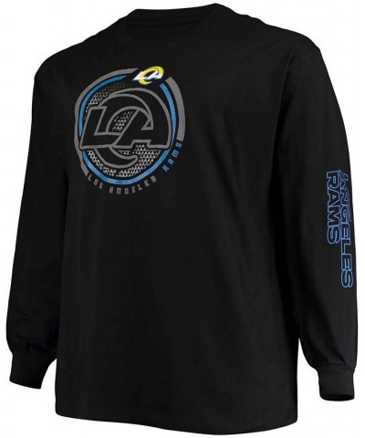 Men's Big and Tall Black Los Angeles Rams Color Pop Long Sleeve T-shirt $20.79 T-Shirts