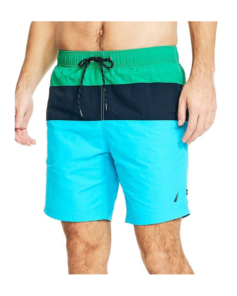 Men's Quick-Dry Colorblocked 8" Swim Trunks Green $20.82 Swimsuits