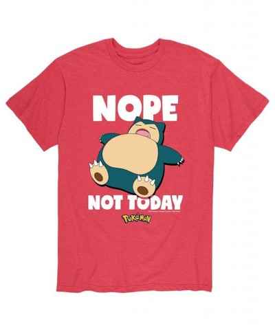 Men's Pokemon Nope Not Today T-shirt Red $15.05 T-Shirts