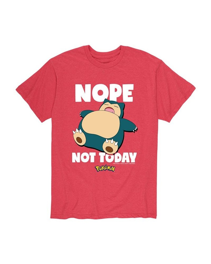 Men's Pokemon Nope Not Today T-shirt Red $15.05 T-Shirts