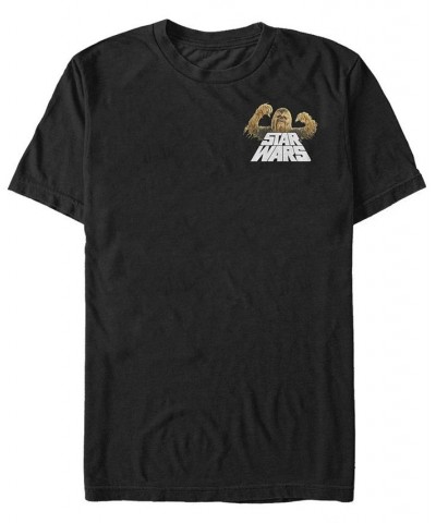 Star Wars Men's Chewie Strong Left Pocket Short Sleeve T-Shirt Black $16.80 T-Shirts