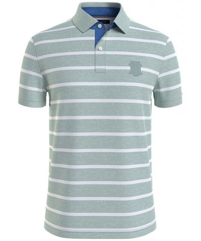 Men's Classic Fit Striped Short-Sleeve Ivy Polo Shirt PD02 $25.33 Polo Shirts