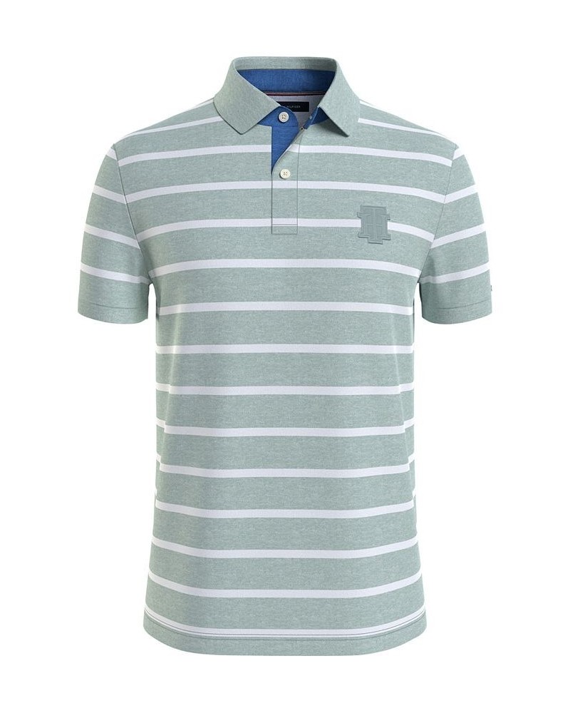 Men's Classic Fit Striped Short-Sleeve Ivy Polo Shirt PD02 $25.33 Polo Shirts