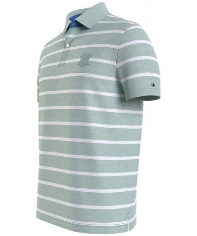 Men's Classic Fit Striped Short-Sleeve Ivy Polo Shirt PD02 $25.33 Polo Shirts