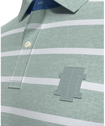 Men's Classic Fit Striped Short-Sleeve Ivy Polo Shirt PD02 $25.33 Polo Shirts