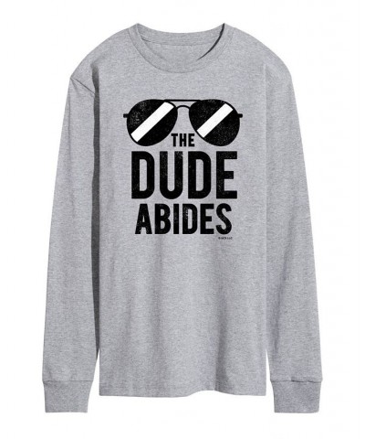 Men's The Big Lebowski The Dude Long Sleeve T-shirt Gray $23.52 T-Shirts