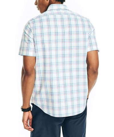 Men's Navtech Performance Stretch Short Sleeve Plaid Shirt White $34.21 Shirts