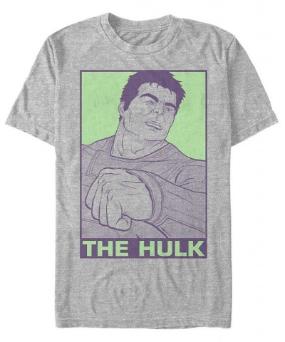 Marvel Men's Avengers Pop Art Hulk Short Sleeve T-Shirt Gray $19.24 T-Shirts