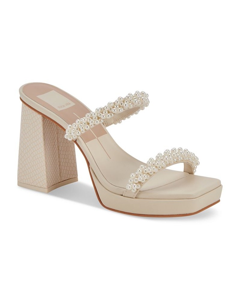 Women's Ariele Platform Dress Sandals White $56.55 Shoes