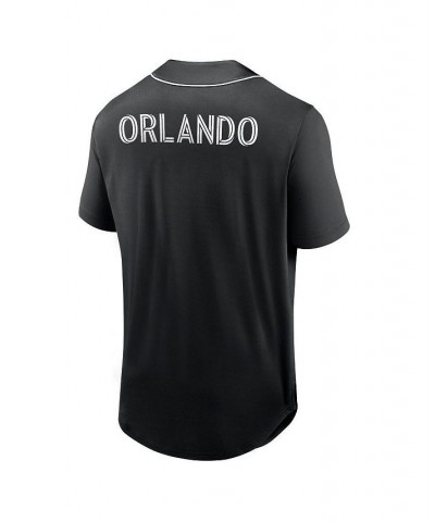 Men's Branded Black Orlando City SC Third Period Fashion Baseball Button-Up Jersey $35.00 Jersey