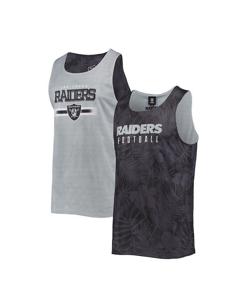 Men's Black Las Vegas Raiders Floral Reversible Mesh Tank Top $16.80 T-Shirts