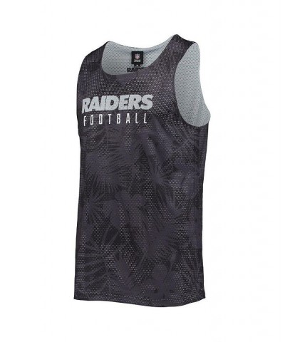 Men's Black Las Vegas Raiders Floral Reversible Mesh Tank Top $16.80 T-Shirts