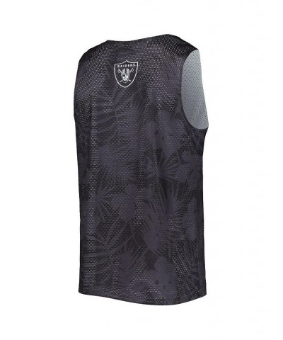 Men's Black Las Vegas Raiders Floral Reversible Mesh Tank Top $16.80 T-Shirts