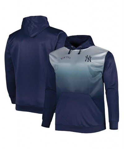 Men's Big and Tall Navy New York Yankees Fade Sublimated Fleece Pullover Hoodie $49.39 Sweatshirt