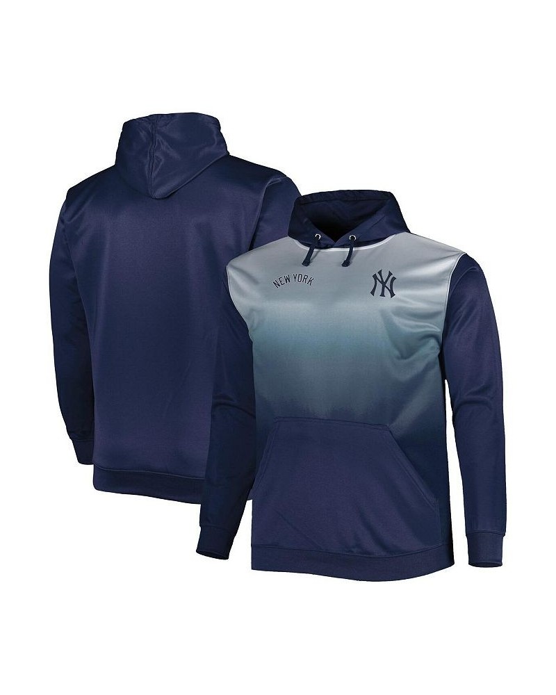 Men's Big and Tall Navy New York Yankees Fade Sublimated Fleece Pullover Hoodie $49.39 Sweatshirt