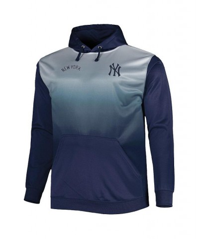 Men's Big and Tall Navy New York Yankees Fade Sublimated Fleece Pullover Hoodie $49.39 Sweatshirt