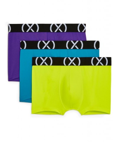 Men's Micro Sport No Show Performance Ready Trunk, Pack of 3 Safety Yellow, Atomic Blue, Electric Purple $31.20 Underwear