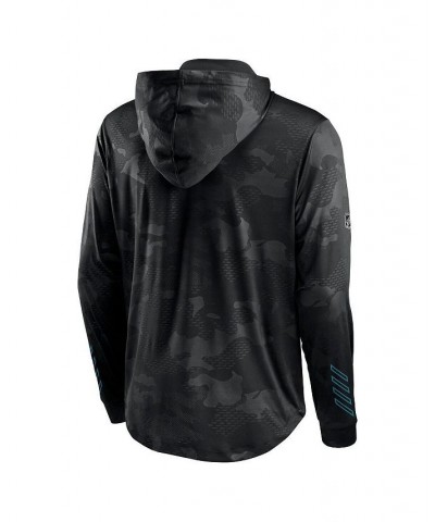 Men's Branded Black San Jose Sharks Authentic Pro Locker Room Camo Pullover Hoodie $35.74 Sweatshirt