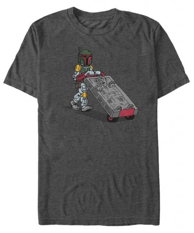 Star Wars Men's Classic Boba Fett Cement Man Short Sleeve T-Shirt Gray $20.29 T-Shirts