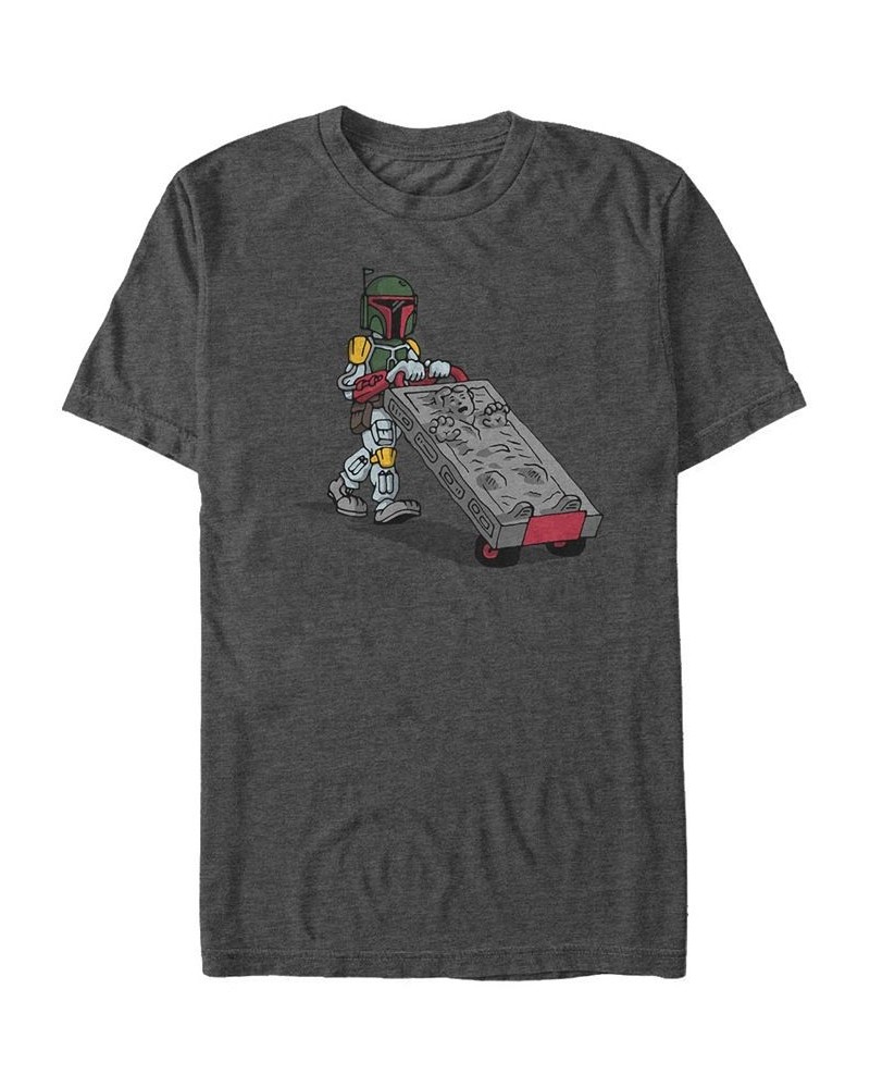 Star Wars Men's Classic Boba Fett Cement Man Short Sleeve T-Shirt Gray $20.29 T-Shirts