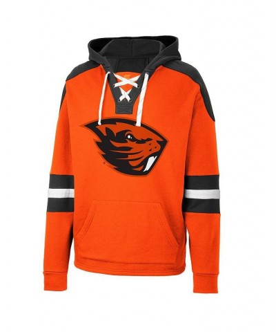 Men's Orange Oregon State Beavers Lace-Up 4.0 Pullover Hoodie $35.25 Sweatshirt