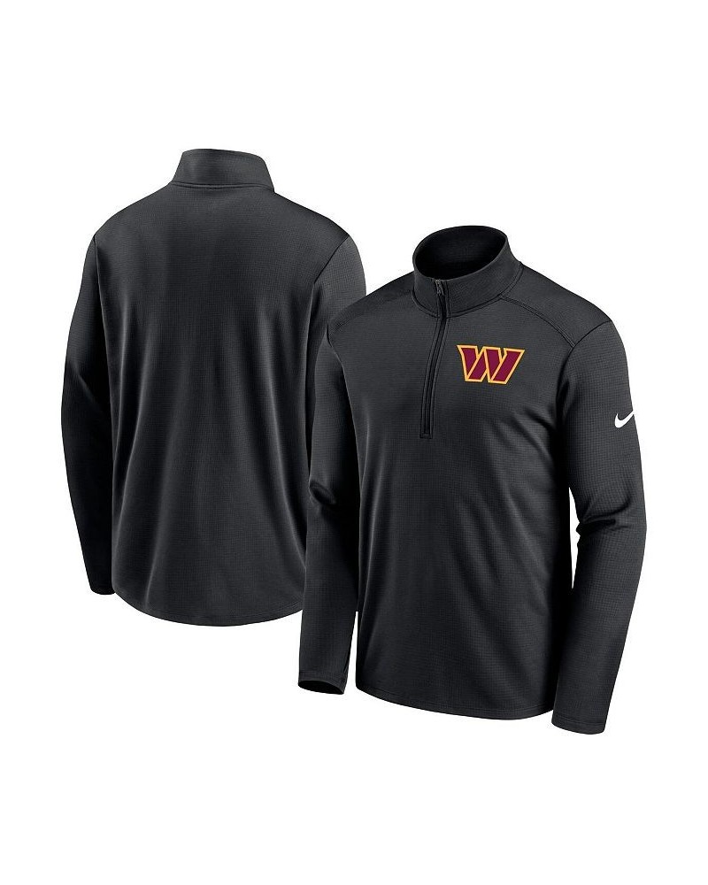 Men's Black Washington Commanders Logo Pacer Performance Half-Zip Jacket $34.40 Jackets